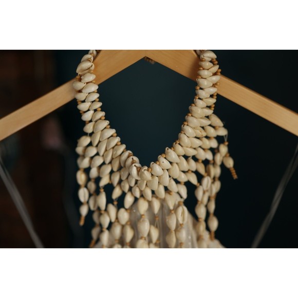 Ramy Brook NWT Viola Shell Bib Swim Cover-Up White Dress Size M - Picture 10 of 15